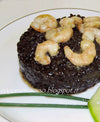 Arroz negro con gambas y brandy 